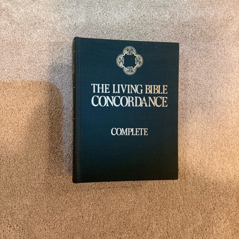 The Living Bible Concordance Book Limited Edition 1973 vintage text 1st Printing